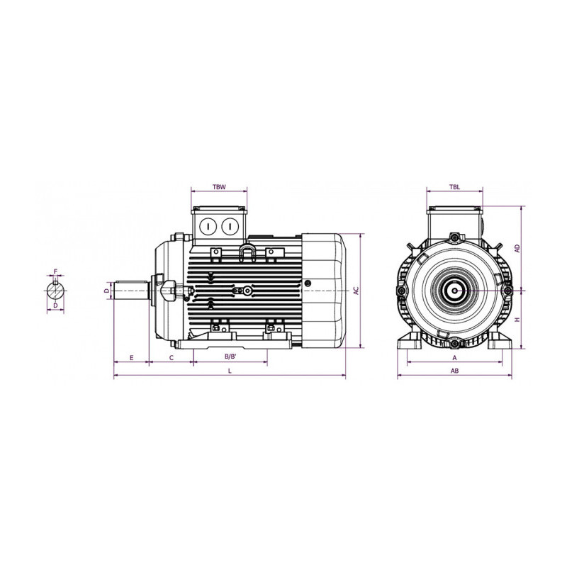 Moteur SPL 80 M4C 0.55/4 B3