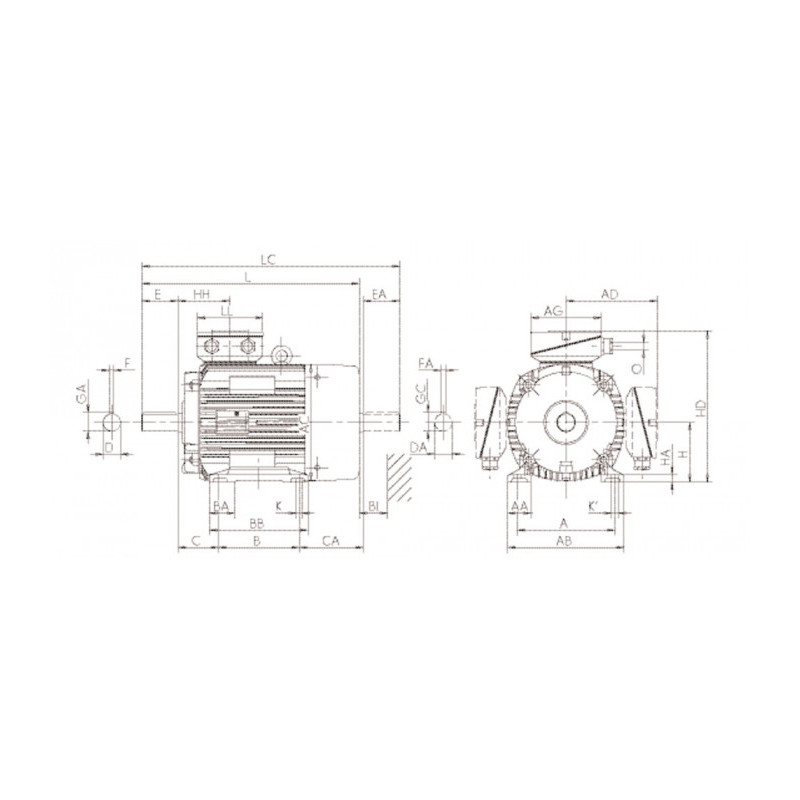 Moteur W41R 132 S4 5.5/4 B3