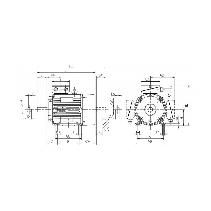 Moteur W41R 80 GY2HR 1.1/2 B3