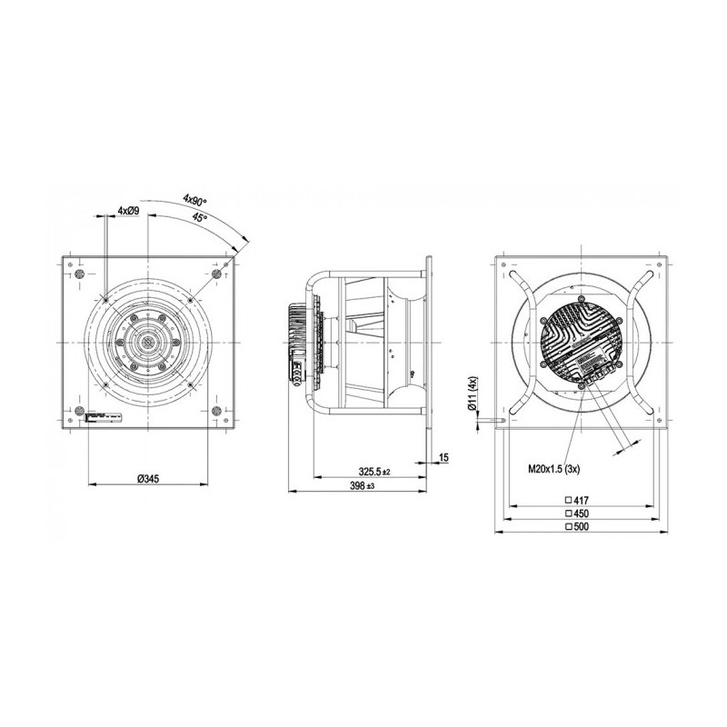 Moto-turbine K3G355-PH49-02