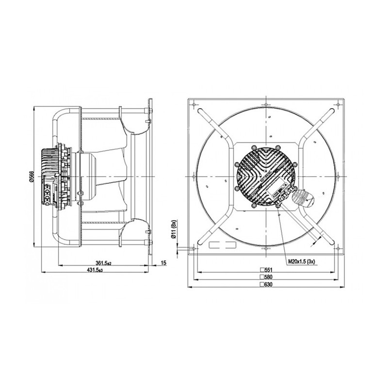 Moto-turbine K3G500-AP25-01