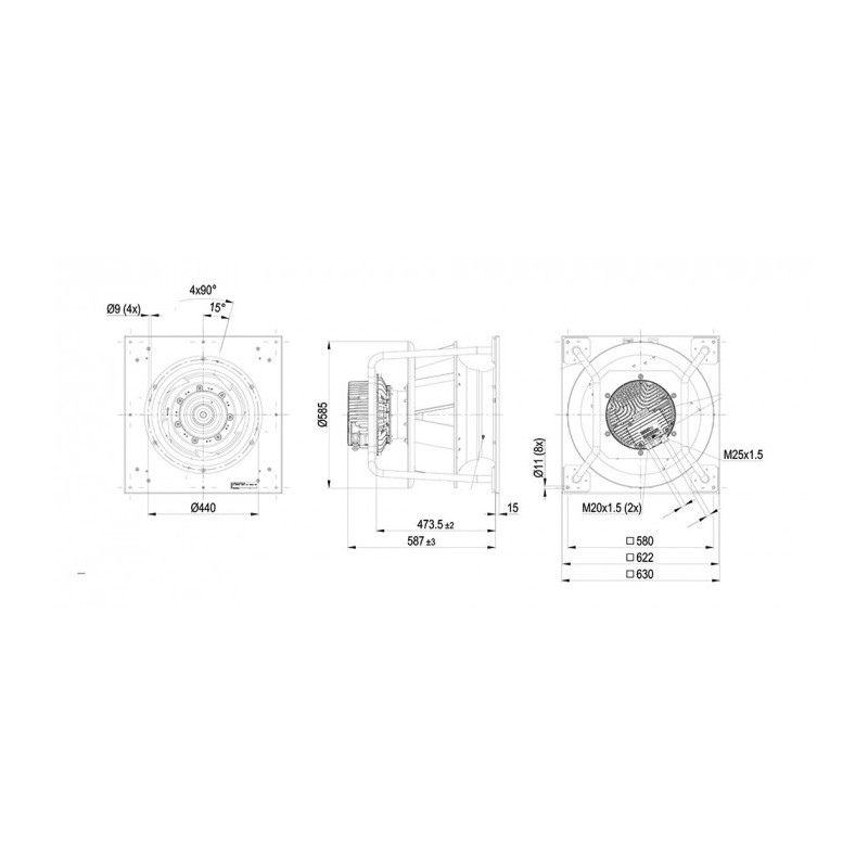 Moto-turbine K3G500-PB33-31
