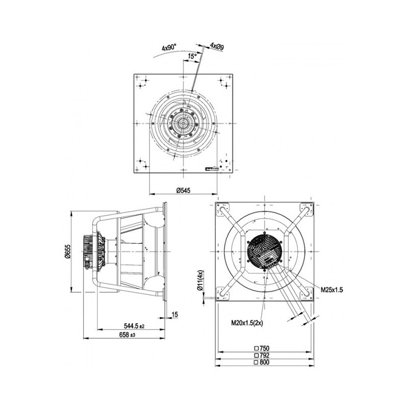 Moto-turbine K3G560-PC04-01 + KIT