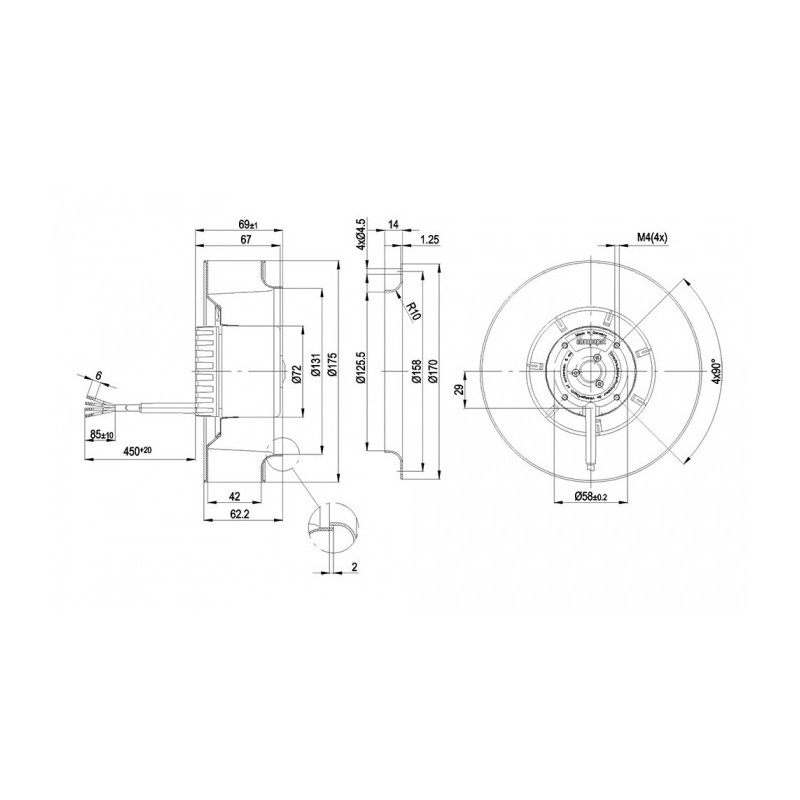 Moto-turbine R1G175-AF29-04