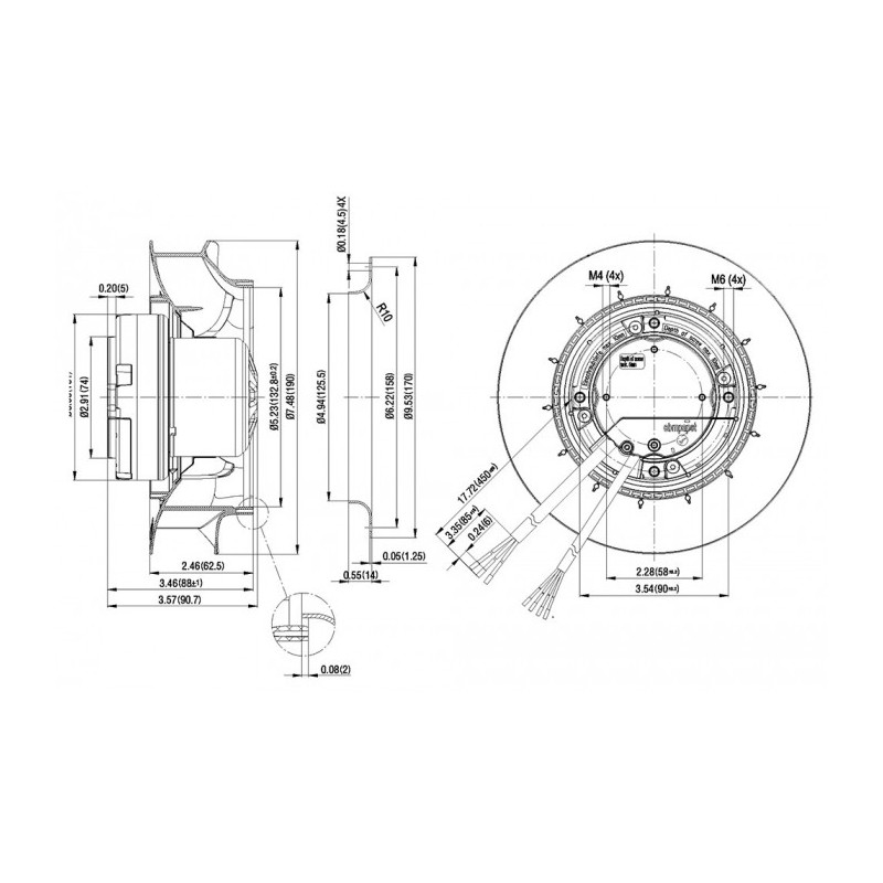 Moto-turbine R3G190-RD45-03