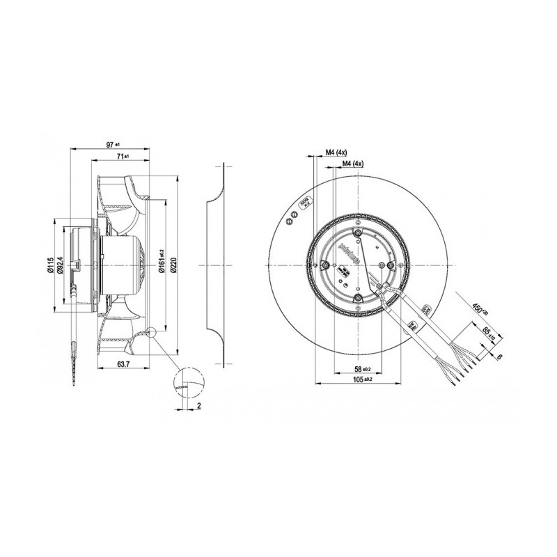 Moto-turbine R3G220-RG17-12