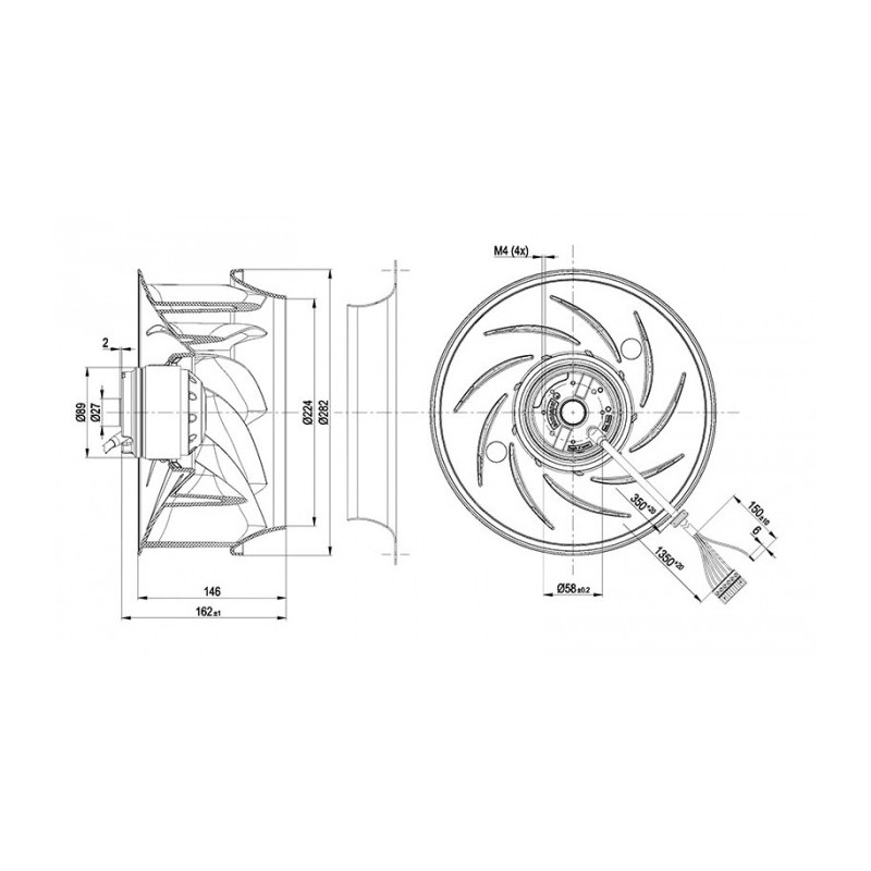 Moto-turbine R4E280-AN67-09