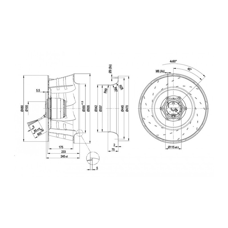 Moto-turbine R6D500-AK03-01