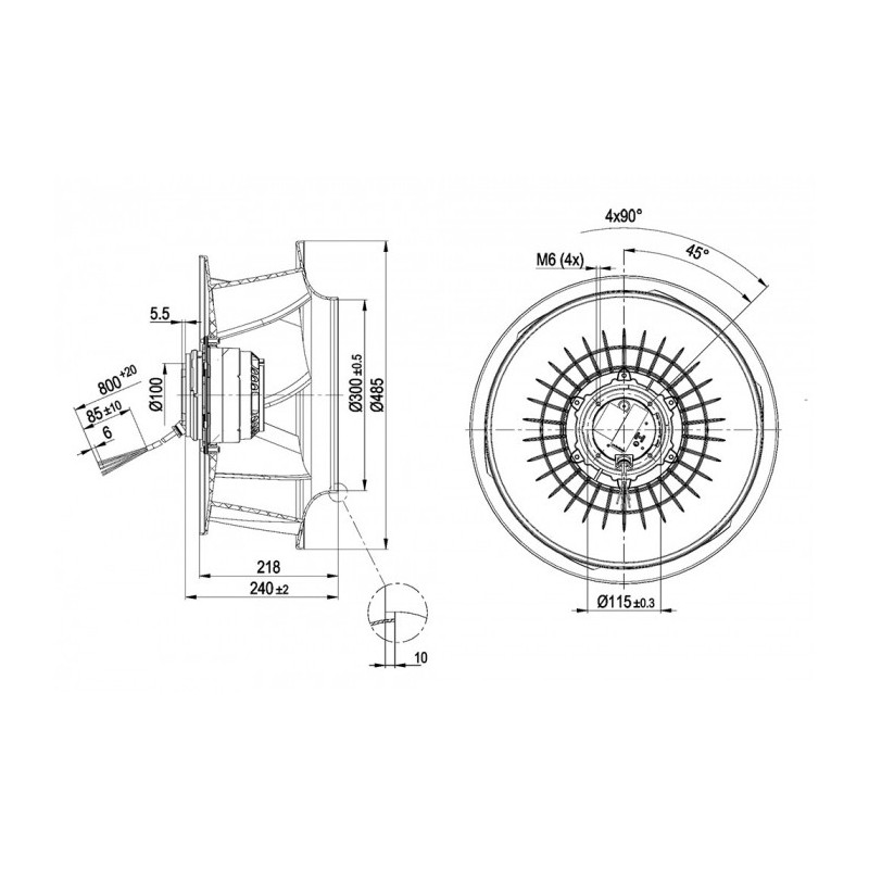 Moto-turbine R6E450-RG01-01