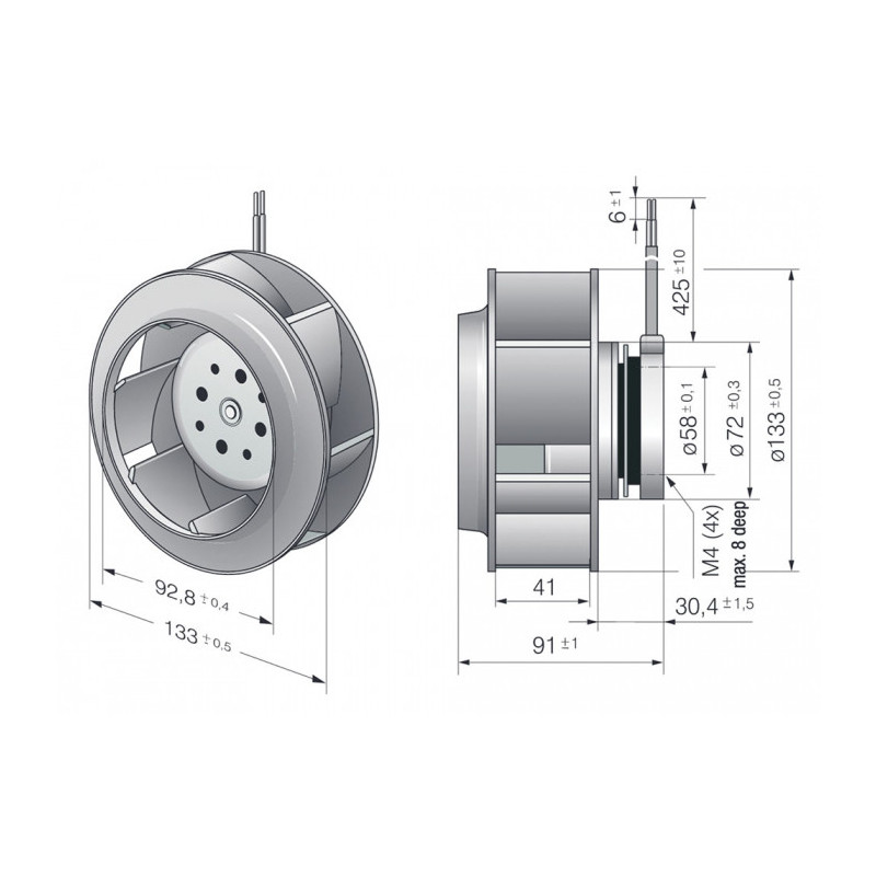 Moto-turbine RER133. 41/18/2TDP