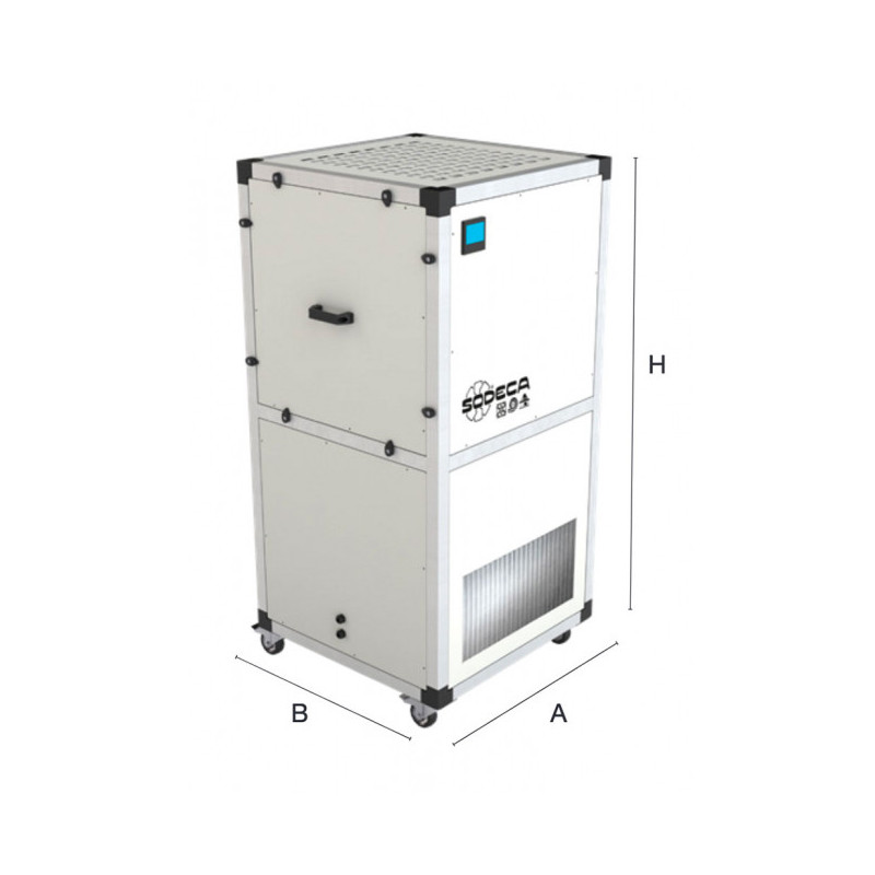 Purificateur d'air UPM/EC-400-F7 + HEPA H14 - CG - SODECA