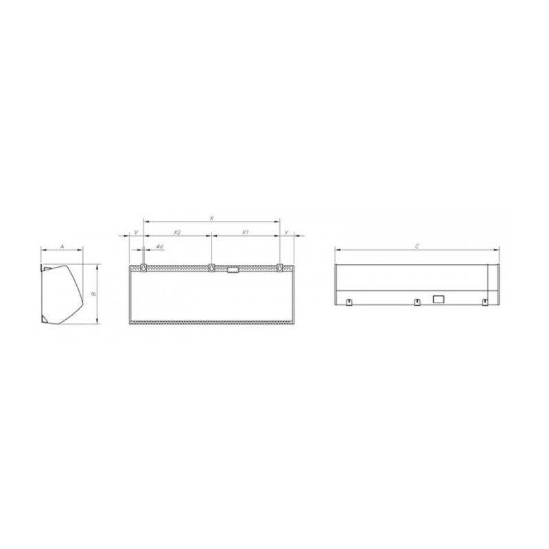 RIDEAU D'AIR SANS CHAUFFAGE VCZ-20-A-12-S 3M