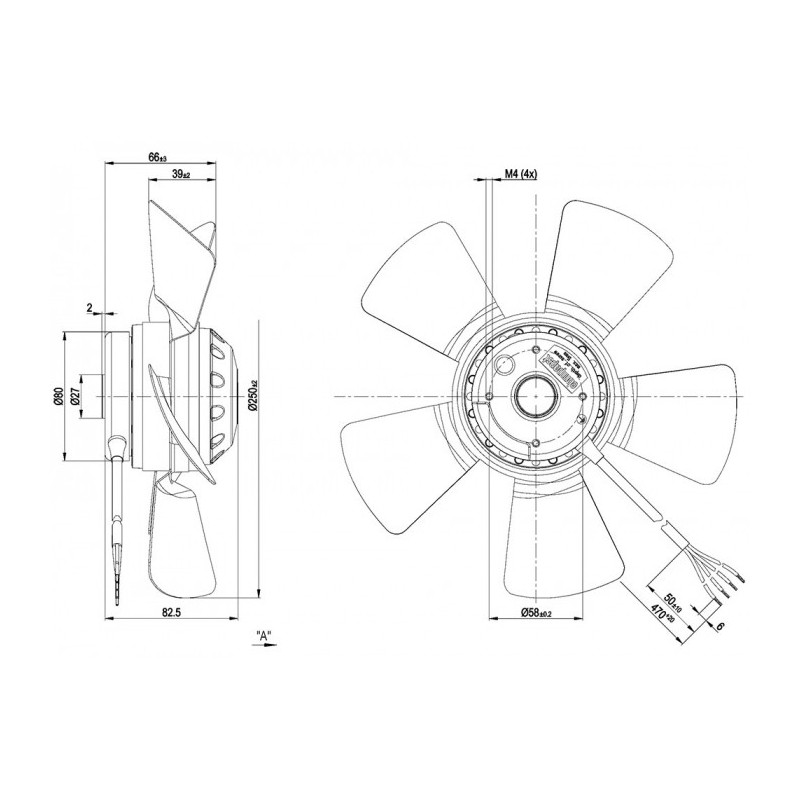 Ventilateur A2D250-AA26-80
