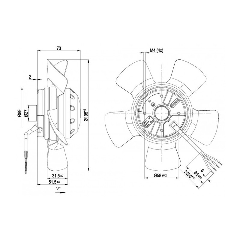 Ventilateur A2E200-AE31-08