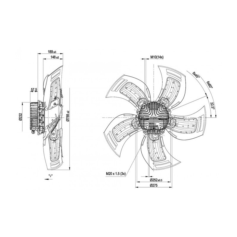 Ventilateur A3G800-AU25-61