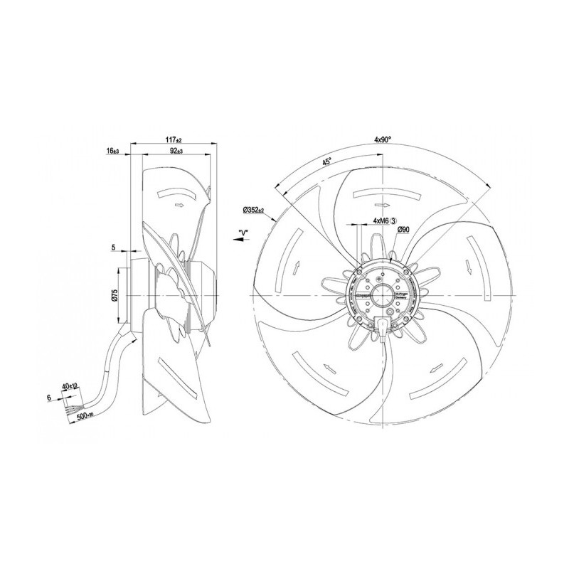 Ventilateur A4E350-AQ02-09.