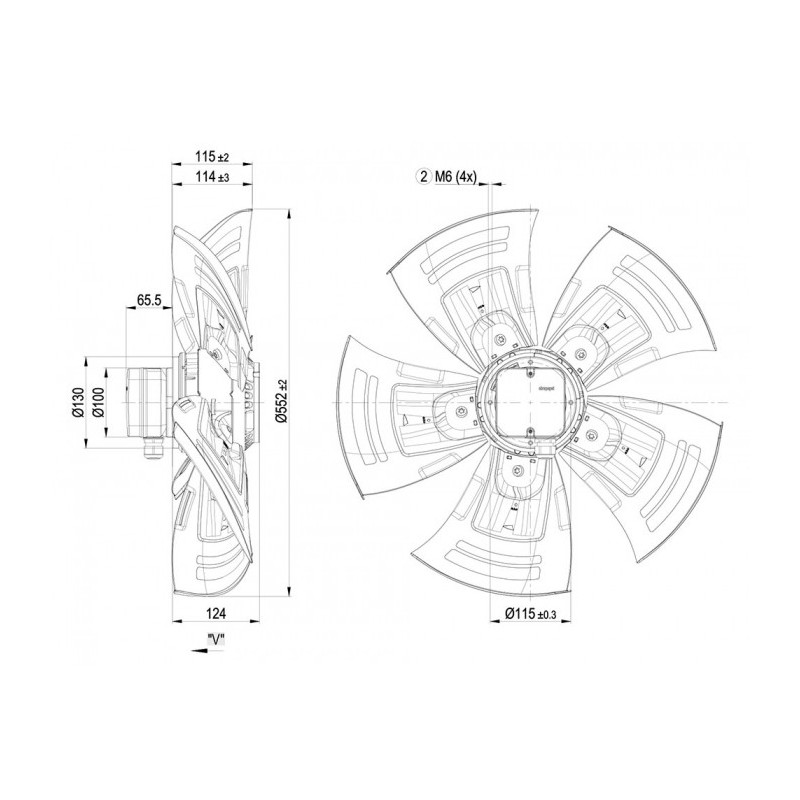 Ventilateur A6D560-AK03-01 SILENSYS II 560
