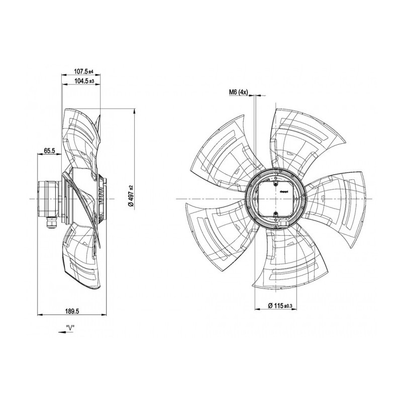 Ventilateur A6E500-AJ05-03.