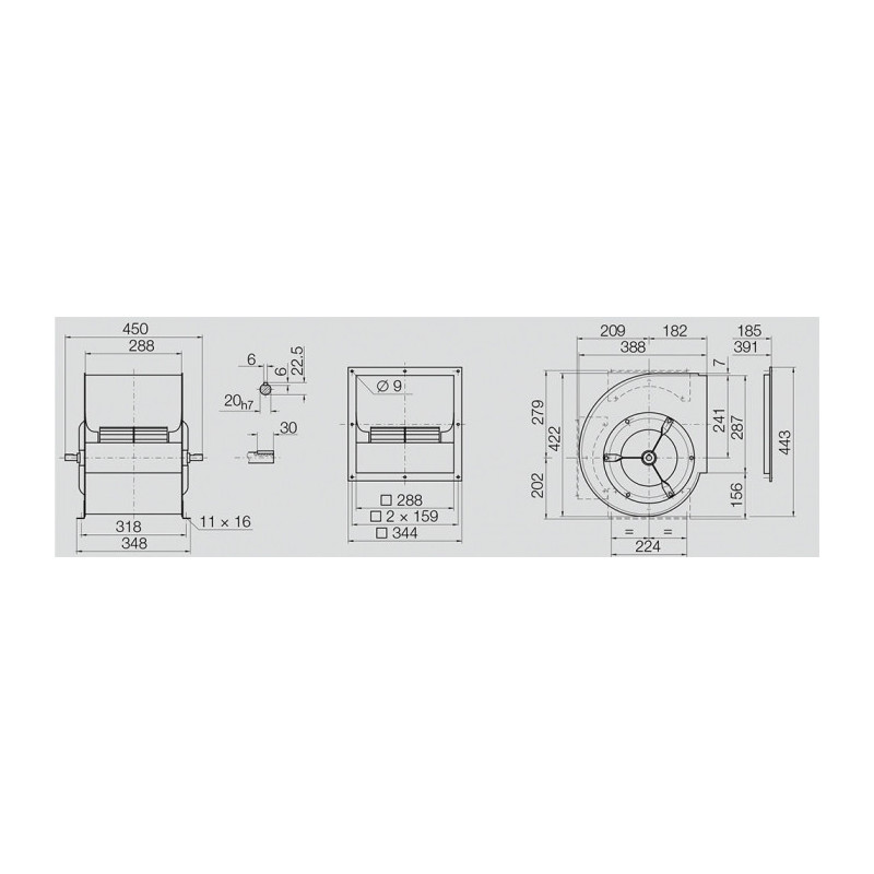 Ventilateur ADH E0-0225 + P1