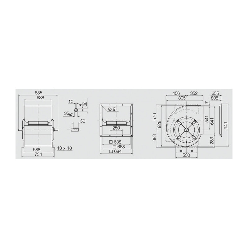 Ventilateur ADH E0-0500 + P1