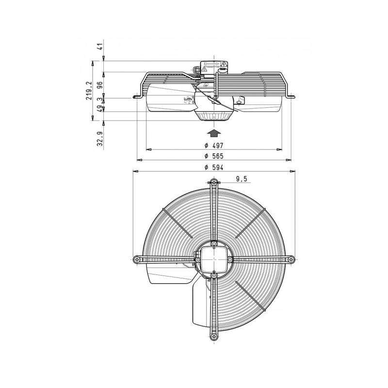 Ventilateur AFK 500-30/4-4T-B