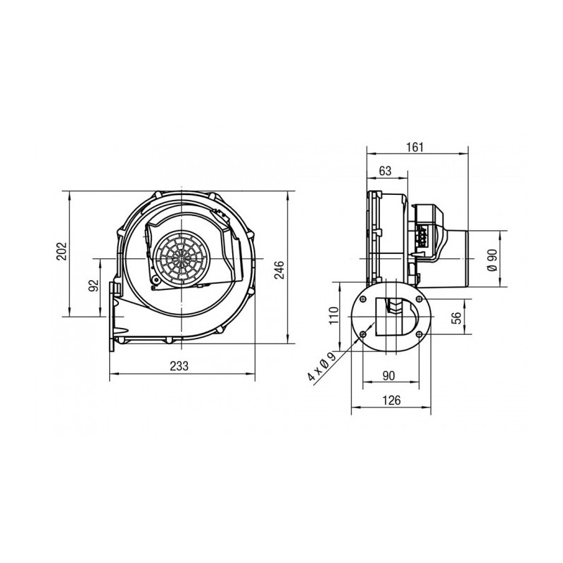 Ventilateur air chaud RG 175/2000-3633-010204