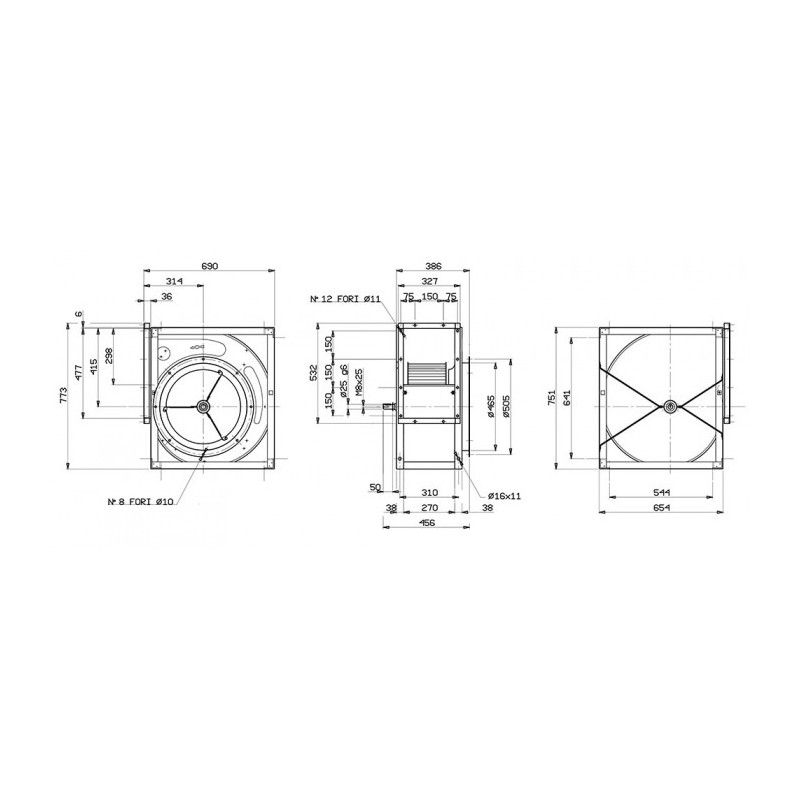 Ventilateur ASC 18/8 ø25 RD