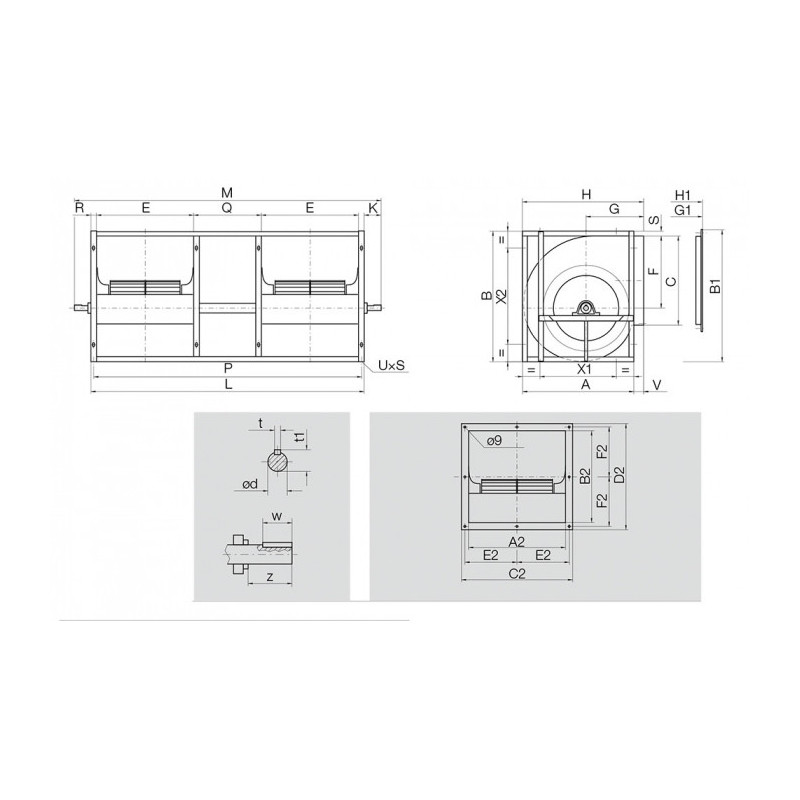 Ventilateur AT10/10 G2C ATEX II 2G c T2 I BRIDE ET SUPPORT
