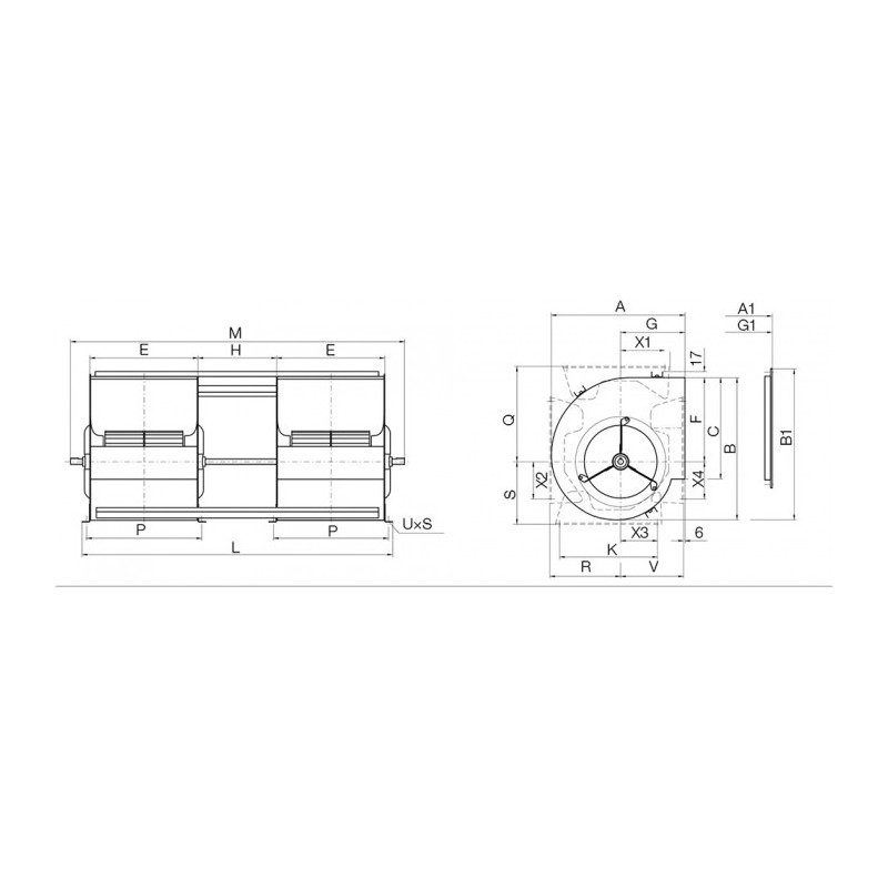 Ventilateur AT15/11 G2L D25 SH SB