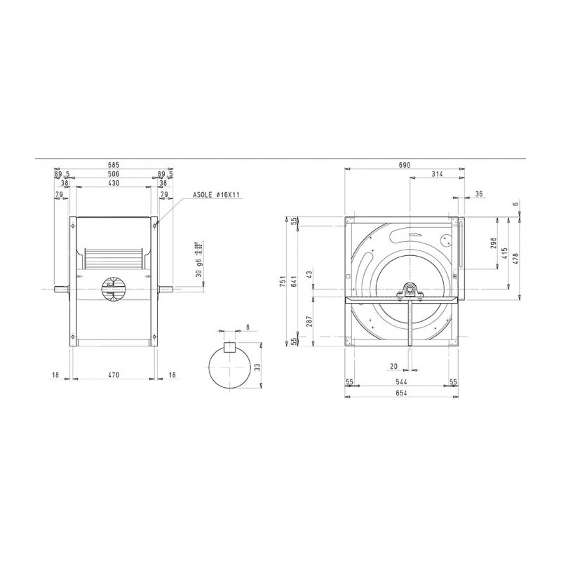 Ventilateur AT18/13 AR °30 PASE