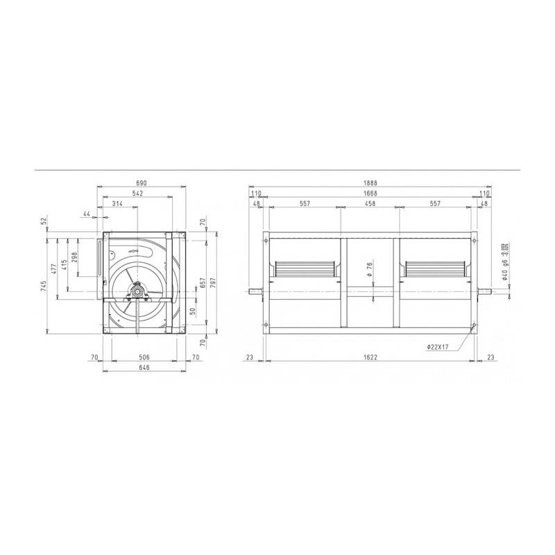 Ventilateur AT18/18 G2C DIAM76