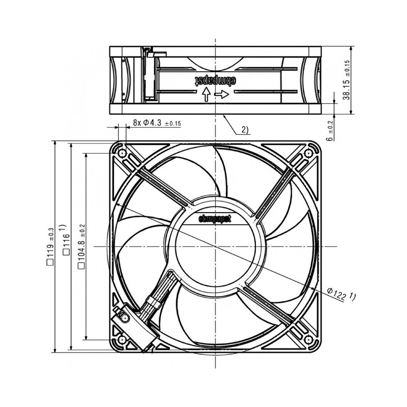 Ventilateur AxiACi120-00215 VWCF119DSGJS