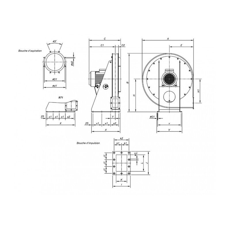 Ventilateur CAS-640-2T-2 RD45