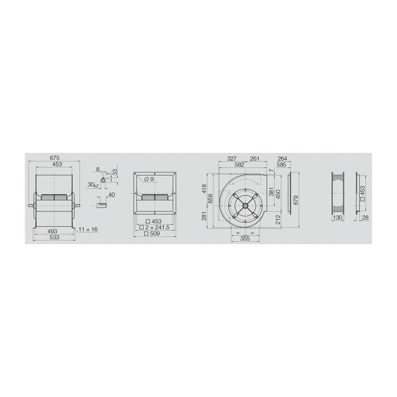 Ventilateur centrifuge ADH 355 EO
