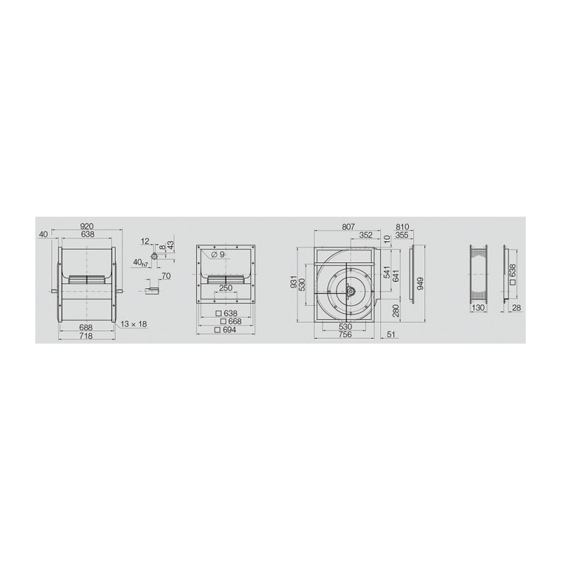 Ventilateur centrifuge ADH E4-0500