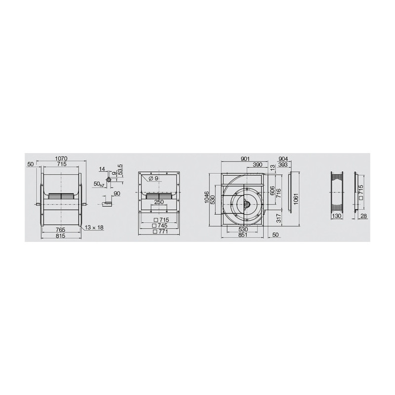 Ventilateur centrifuge ADH E4-560K