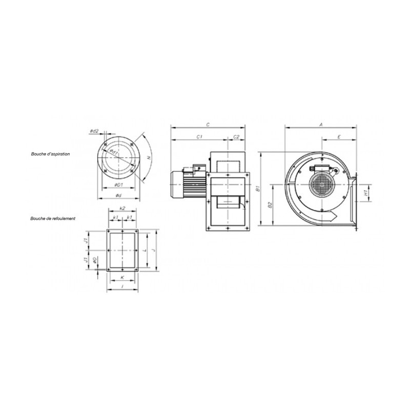 Ventilateur centrifuge CB-820-4M
