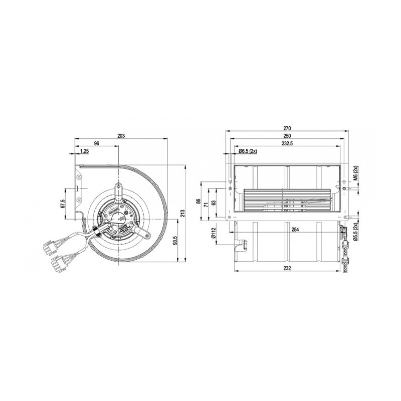 Ventilateur centrifuge D3G133-BF05-14