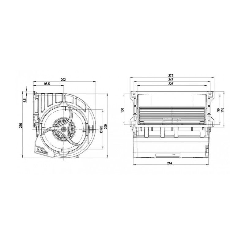 Ventilateur centrifuge D3G146-LV13-01