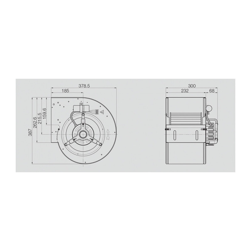 Ventilateur centrifuge DD 9/7.373.4. BRIDE ET SUPPORT