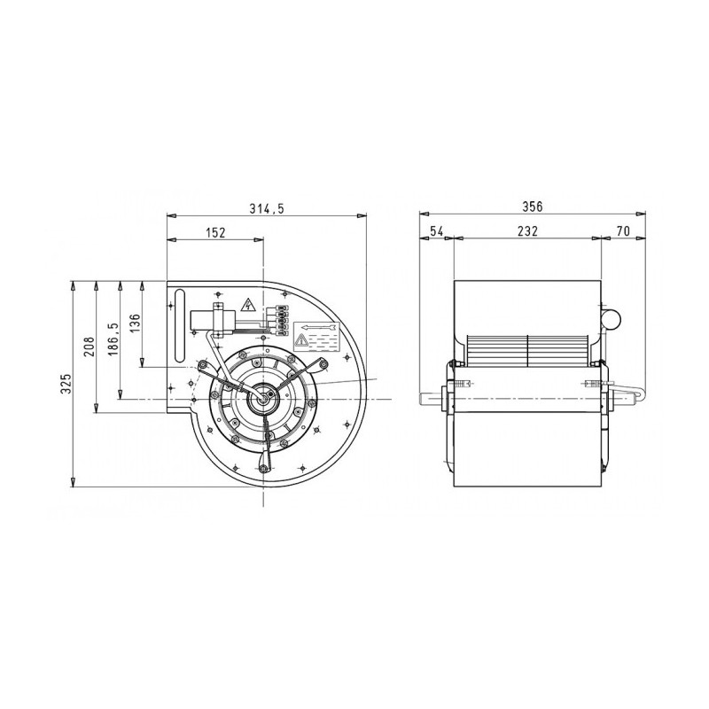 Ventilateur centrifuge DDM 7/7.147.6. BRIDE ET SUPPORT