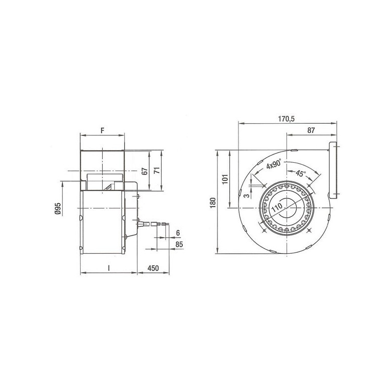 Ventilateur centrifuge G2E120-TD76-01