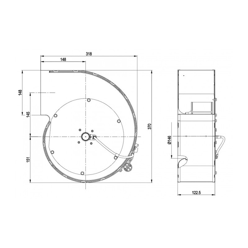 Ventilateur centrifuge G2E225-AD54-10
