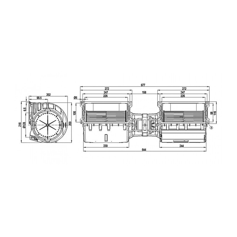 Ventilateur centrifuge K3G146-AC15-01