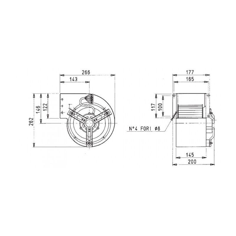 Ventilateur centrifuge SAI 185/120
