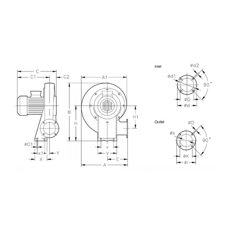 Ventilateur CMA-528-2T-1.5/ATEX/EXII2G EEX-D