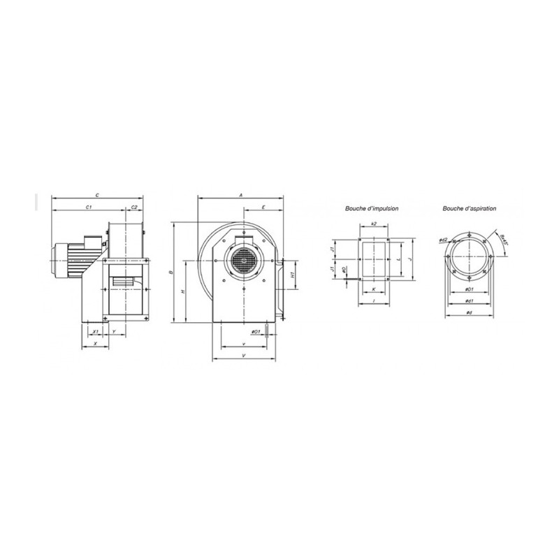 Ventilateur CMP-1231-4T-4 IE3