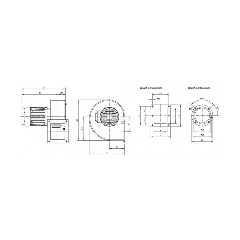 Ventilateur CMP-514-2T/R TOUT INOX 304