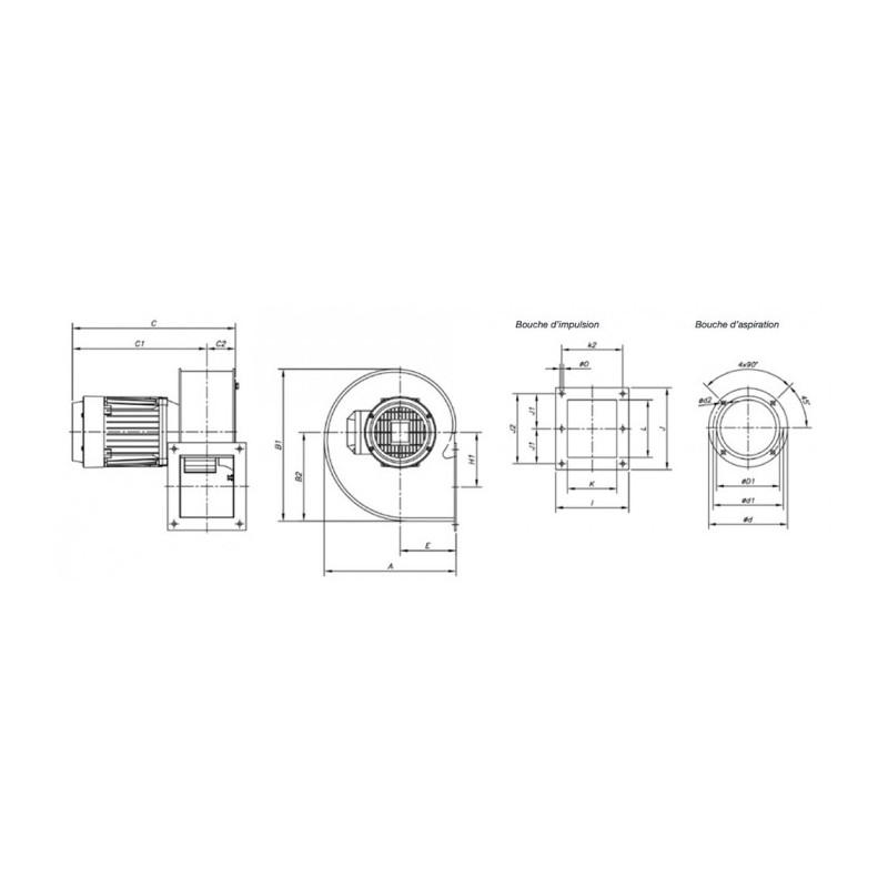 Ventilateur CMP-620-4T/R250°C