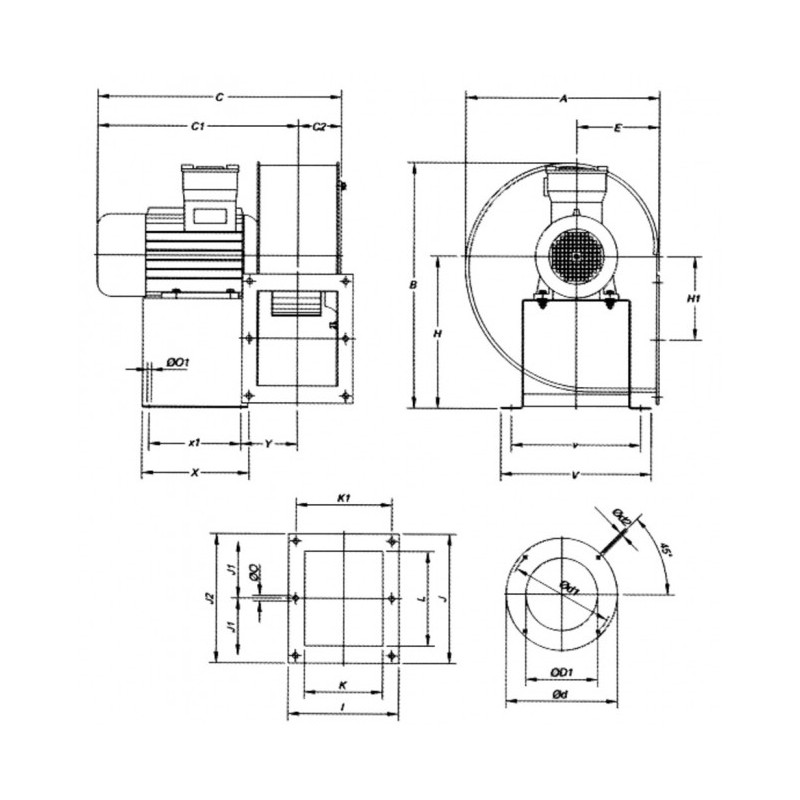 Ventilateur CMP-718-4T / ATEX / EXII2G EX-D